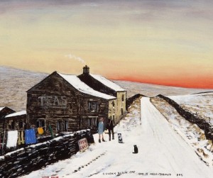lucky black cat & well trained Dog By Peter Brook @ The Smithy Gallery