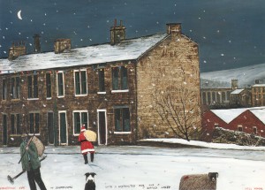 Christmas Eve in Slaithwaite Signed print By Peter Brook @ The Smithy Kettlewell